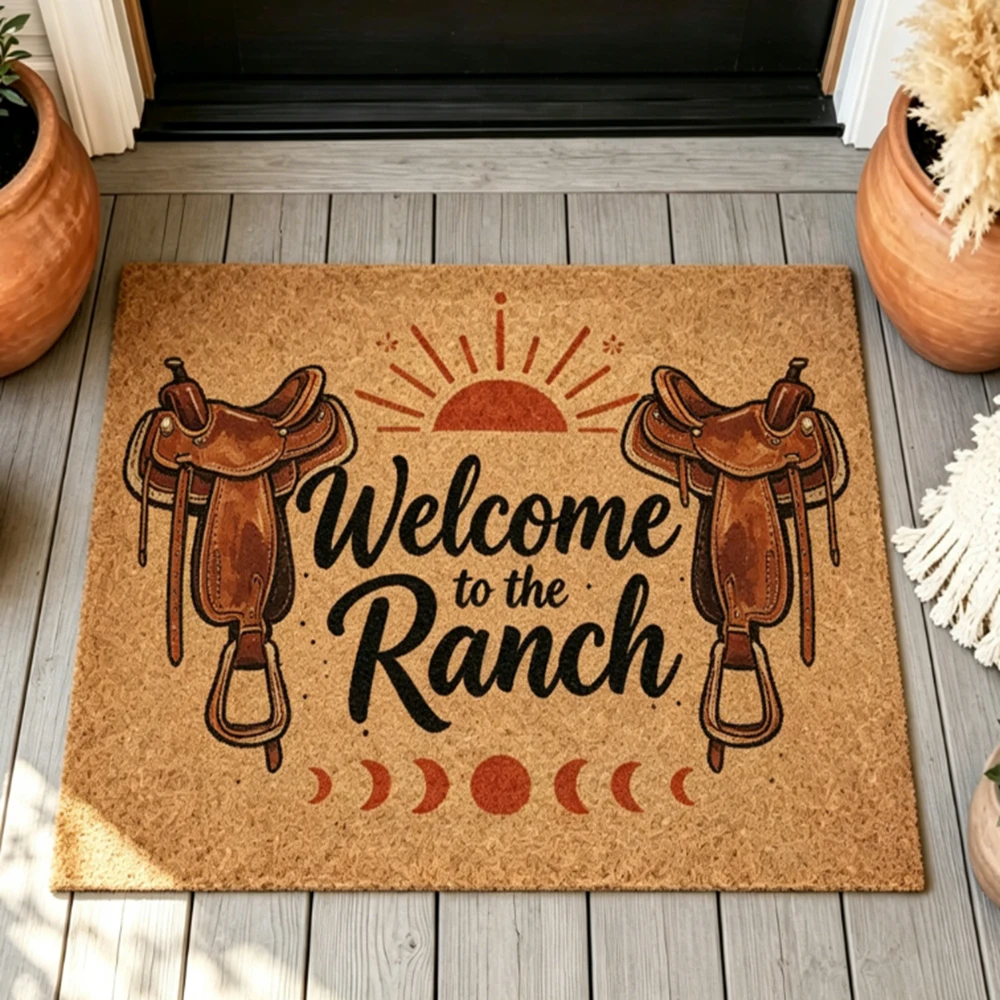Custom Floor Mat Funny Saddle Pattern Non-slip Doormat Farmhouse Entrance Rug Home Decor Housewarming Gift For Friends
Custom Floor Mat Funny Saddle Pattern Non-slip Doormat Farmhouse Entrance Rug Home Decor Housewarming Gift For Friends