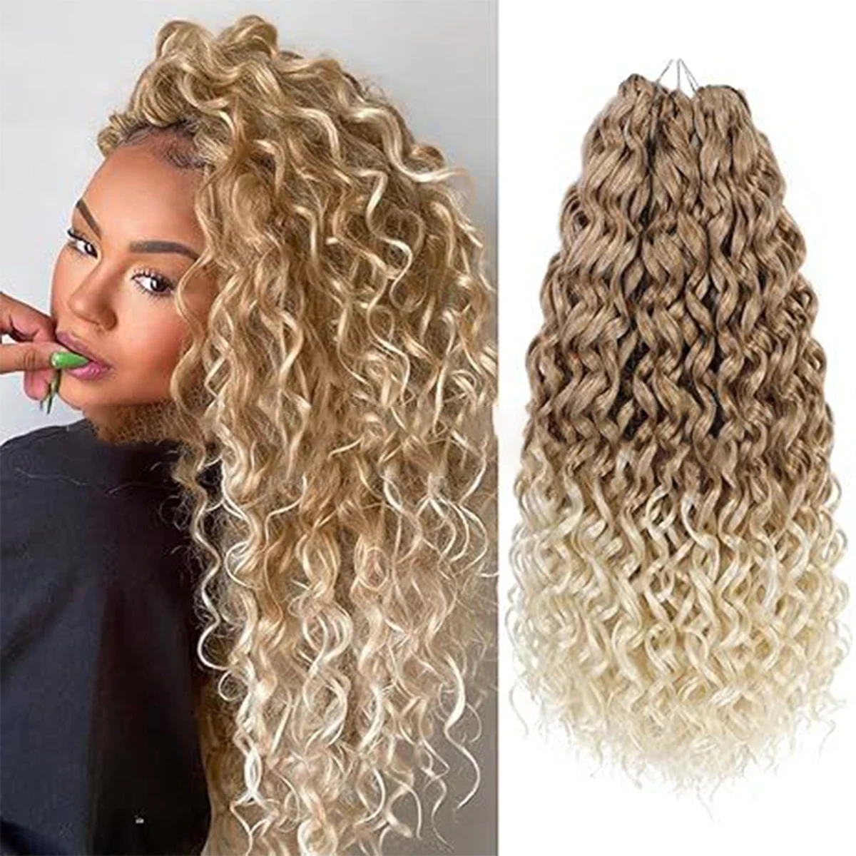 Synthetic Crochet Hair gogo Curl Crochet hair for Women Deep Wave Braiding hair Bohemian Water Wave Crochet hair Extensions
Synthetic Crochet Hair gogo Curl Crochet hair for Women Deep Wave Braiding hair Bohemian Water Wave Crochet hair Extensions