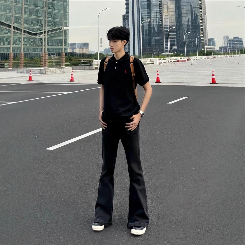 American High Street Spring Autumn Style Bell Bottom Jeans Thin Men's Trousers Low Waist Straight Leg Bell Bottom Jeans
American High Street Spring Autumn Style Bell Bottom Jeans Thin Men's Trousers Low Waist Straight Leg Bell Bottom Jeans