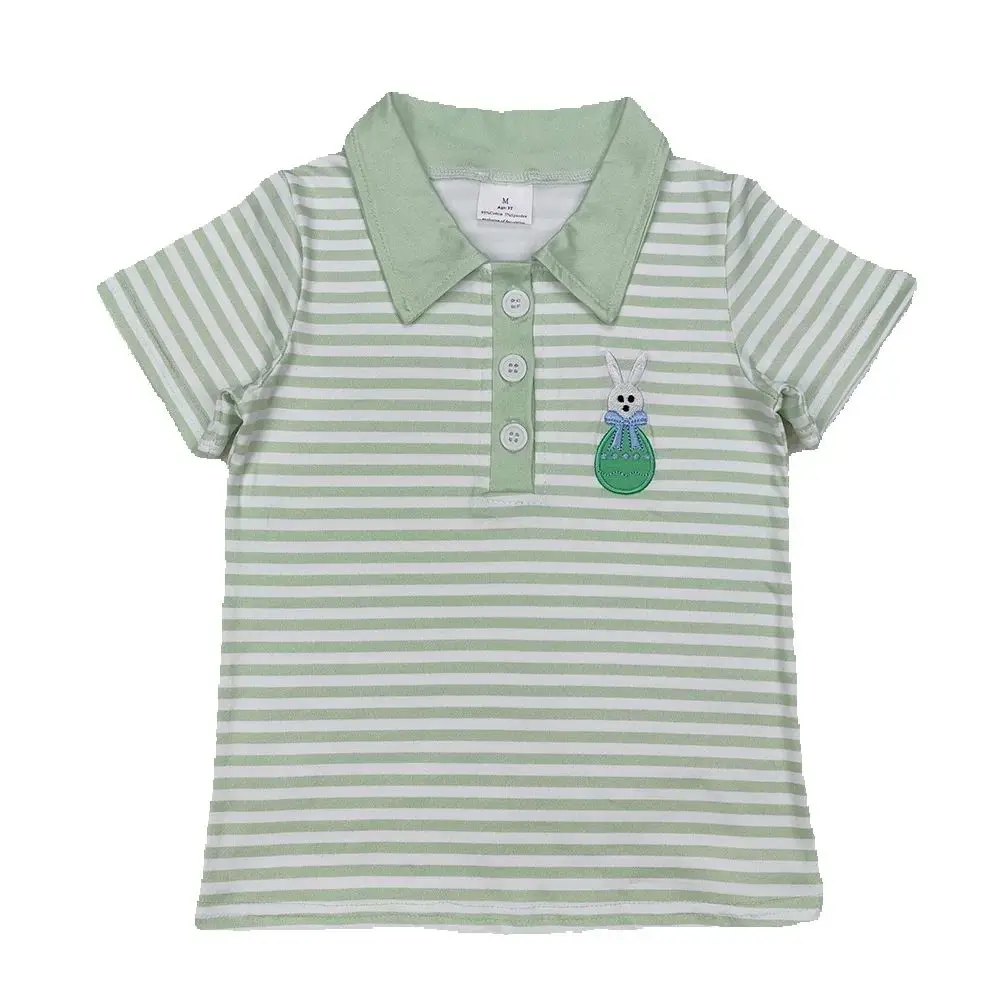 3.14 BT1046 Green Striped Easter Egg Rabbit Embroidery Short Sleeve Top for Kids Festive Clothing Spring Summer Outfit
3.14 BT1046 Green Striped Easter Egg Rabbit Embroidery Short Sleeve Top for Kids Festive Clothing Spring Summer Outfit