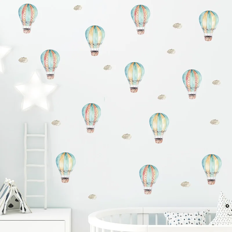 Watercolor Hot Air Balloon Wall Stickers for Kids Room Cartoon Wall Decals Bedroom Decor Baby Nursery Room Interior Wallpaper
Watercolor Hot Air Balloon Wall Stickers for Kids Room Cartoon Wall Decals Bedroom Decor Baby Nursery Room Interior Wallpaper