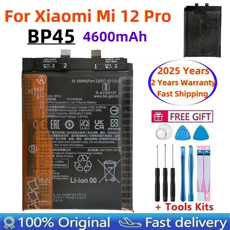 2025 Years High Quality BP45 Battery For Xiaomi Mi 12 Pro 12Pro Phone Batteries Fast Shipping + Free Tools
2025 Years High Quality BP45 Battery For Xiaomi Mi 12 Pro 12Pro Phone Batteries Fast Shipping + Free Tools