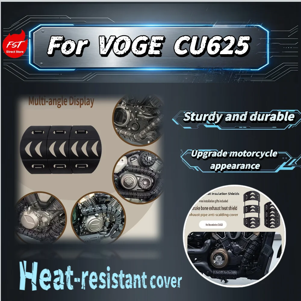 For VOGE CU625 Metal Snake Bone Shaped Exhaust Pipe Heat Resistant Anti Scald Protective Cover Mod Accessories
For VOGE CU625 Metal Snake Bone Shaped Exhaust Pipe Heat Resistant Anti Scald Protective Cover Mod Accessories