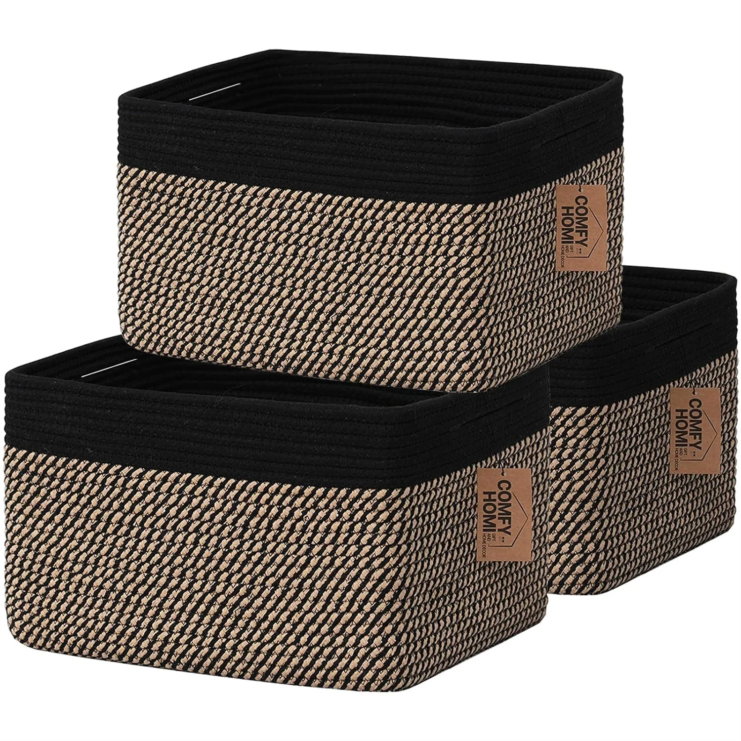 Cotton Rope Square Basket with Handles for Storage, 13.5x11x9.5 Inch
Cotton Rope Square Basket with Handles for Storage, 13.5x11x9.5 Inch