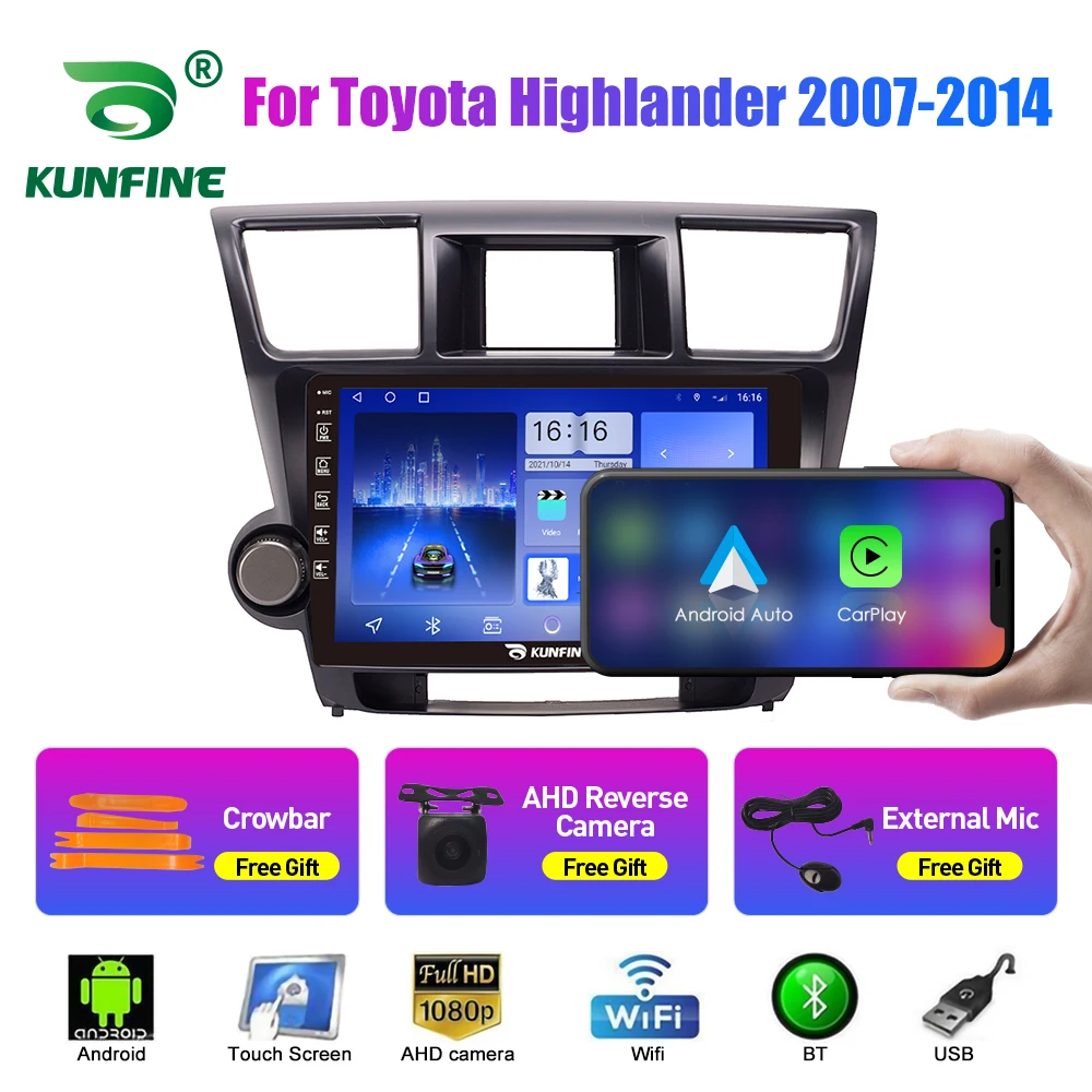 Автомобильный радиоприемник для Toyota Highlander 07-14, 2Din, Android, восьмиядерный автомобильный стерео, GPS-навигатор, плеер, мультимедийный Android, авто Carplay
Автомобильный радиоприемник для Toyota Highlander 07-14, 2Din, Android, восьмиядерный автомобильный стерео, GPS-навигатор, плеер, мультимедийный Android, авто Carplay