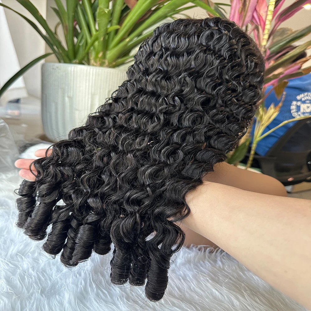 250% Density Burmese Curly Human Hair Wig 13X4 HD Lace Frontal Raw Human Hair Water Wave Wigs with Spiral End for Black Women
250% Density Burmese Curly Human Hair Wig 13X4 HD Lace Frontal Raw Human Hair Water Wave Wigs with Spiral End for Black Women