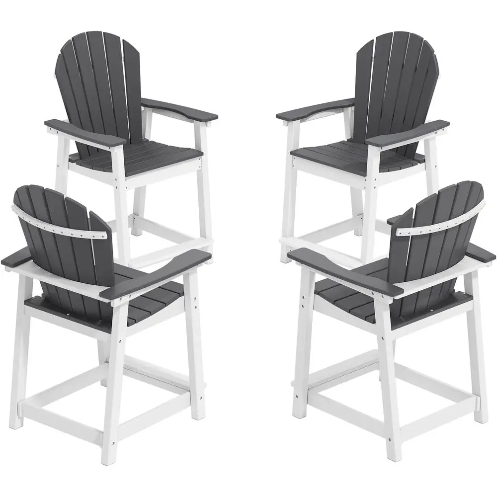 Set of 4 Weather-Resistant HDPE Bar Height Adirondack Stools, Durable Design for Patio, Yard, or Outdoor Spaces
Set of 4 Weather-Resistant HDPE Bar Height Adirondack Stools, Durable Design for Patio, Yard, or Outdoor Spaces