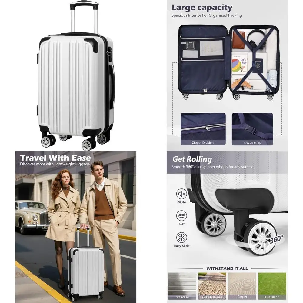 Расширяемый чемодан PC + ABS Spinner 20 дюймов, 24 дюйма, 28 дюймов, набор ручной клади с белым сетчатым узором и большим вариантом 28 дюймов
Расширяемый чемодан PC + ABS Spinner 20 дюймов, 24 дюйма, 28 дюймов, набор ручной клади с белым сетчатым узором и большим вариантом 28 дюймов