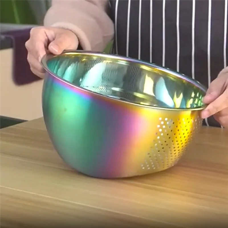 Rice Washing Bowl Stainless Steel Versatile 3-In-1 Colander And Kitchen Strainer With Side Drainers For Rice Vegetables Durable
Rice Washing Bowl Stainless Steel Versatile 3-In-1 Colander And Kitchen Strainer With Side Drainers For Rice Vegetables Durable