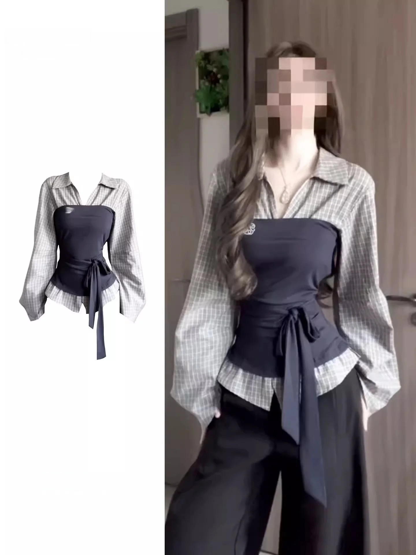 Slimming Plaid Shirt Women's Long Sleeve Spring 2026 Design Sense Korean Style Casual Wind Breathable Material Chinese Origin
Slimming Plaid Shirt Women's Long Sleeve Spring 2026 Design Sense Korean Style Casual Wind Breathable Material Chinese Origin