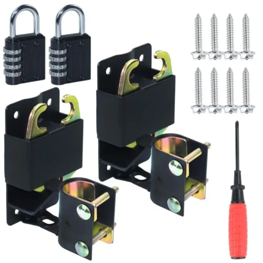 2 Pack S16100700 Two Way Lockable Gate Latch Small Size Version: 3"L x 5"H with Black 4-Digit Combination Lock for Metal Gates
2 Pack S16100700 Two Way Lockable Gate Latch Small Size Version: 3"L x 5"H with Black 4-Digit Combination Lock for Metal Gates