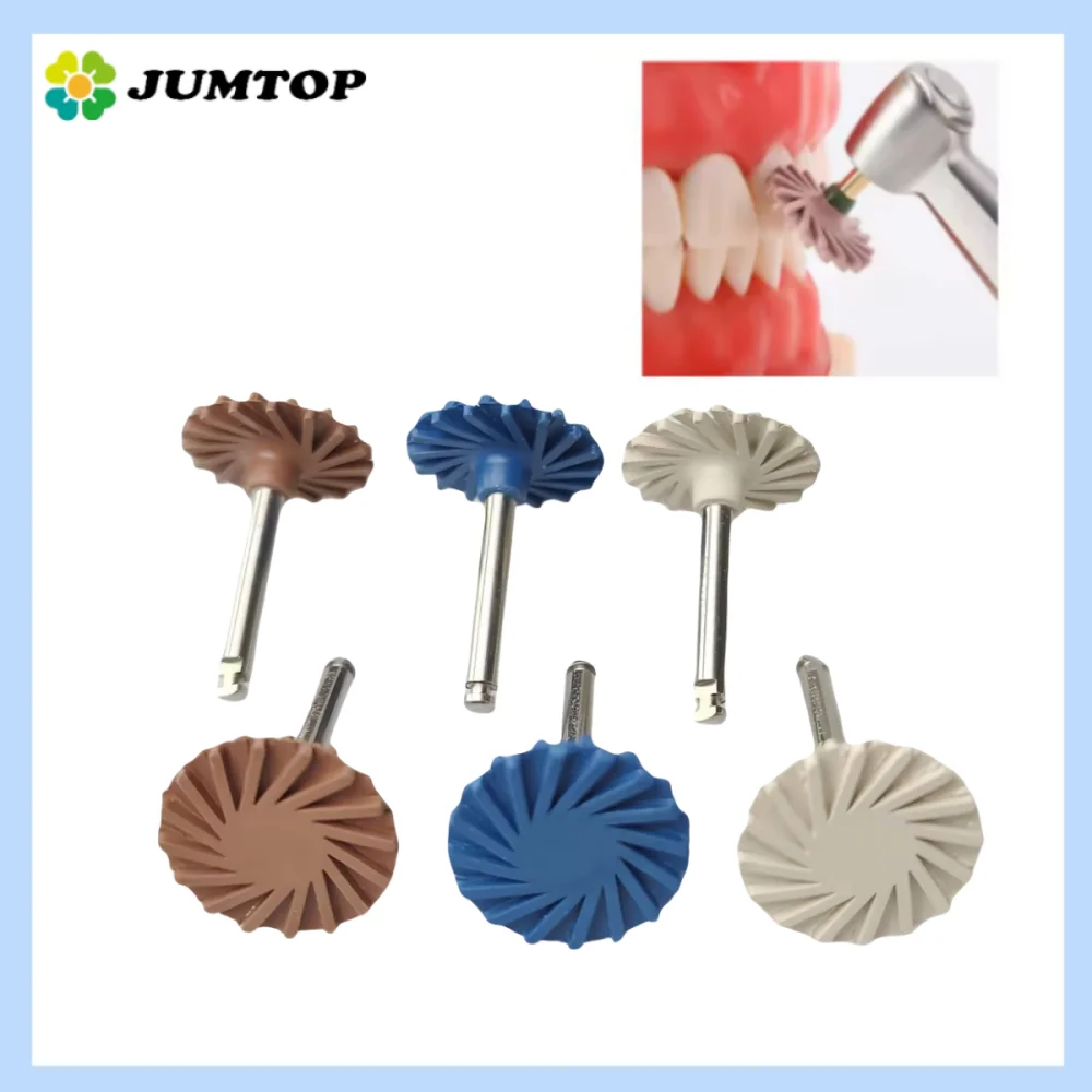 6pcs/Set Dental Rubber Polisher Composite Resin Polishing Diamond System RA Disc Kit 14mm Wheel Spiral Flex Burs Tools
6pcs/Set Dental Rubber Polisher Composite Resin Polishing Diamond System RA Disc Kit 14mm Wheel Spiral Flex Burs Tools