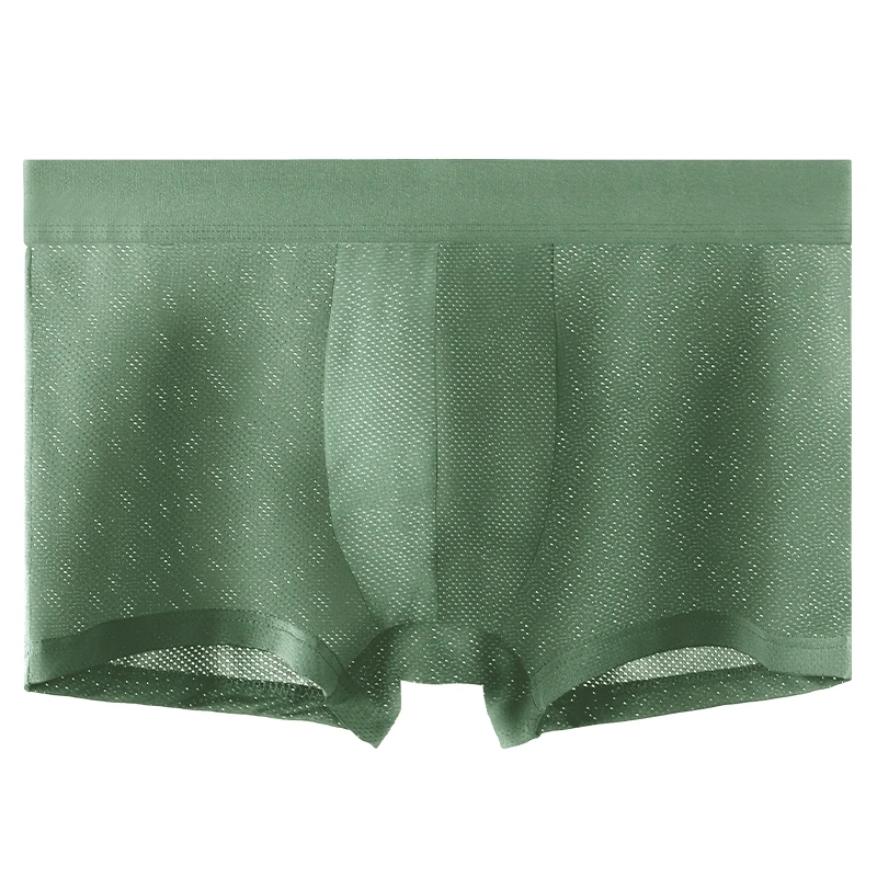 Men's ice silk antibacterial underwear breathable mesh pants summer thin flat Angle sexy and comfortable four corner short short
Men's ice silk antibacterial underwear breathable mesh pants summer thin flat Angle sexy and comfortable four corner short short
