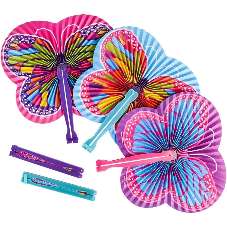 Butterfly Folding Fans - 12 pc - 9.5 Inch Handheld Colorful Party Favors Goody Bag Fillers Prizes
Butterfly Folding Fans - 12 pc - 9.5 Inch Handheld Colorful Party Favors Goody Bag Fillers Prizes
