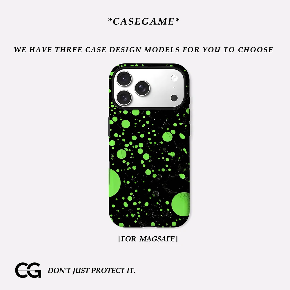 Casegame Matte Bumper for Magsafe Case for IPhone 17 16 15 14 Plus 13 Pro Max Shockproof Hard PC Neon Green Dots Cover
Casegame Matte Bumper for Magsafe Case for IPhone 17 16 15 14 Plus 13 Pro Max Shockproof Hard PC Neon Green Dots Cover