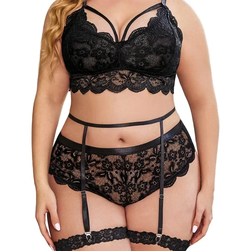Women Sexy Lingerie Underwear Plus Size See-Through Cut-Out Floral Embroidery Backless Push Up Vest Panties Set Garter Belt
Women Sexy Lingerie Underwear Plus Size See-Through Cut-Out Floral Embroidery Backless Push Up Vest Panties Set Garter Belt