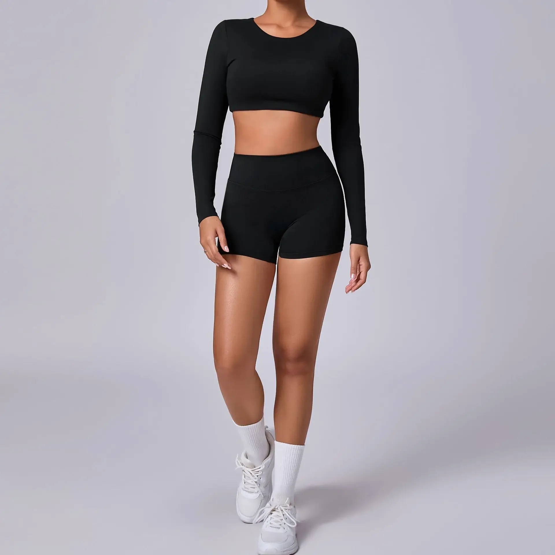 Seamless Yoga Sets Sports Fitness Hip Raise Shorts Outdoor Running Long-sleeved Shirts Suits Workout Gym Leggings Sets for Women
Seamless Yoga Sets Sports Fitness Hip Raise Shorts Outdoor Running Long-sleeved Shirts Suits Workout Gym Leggings Sets for Women