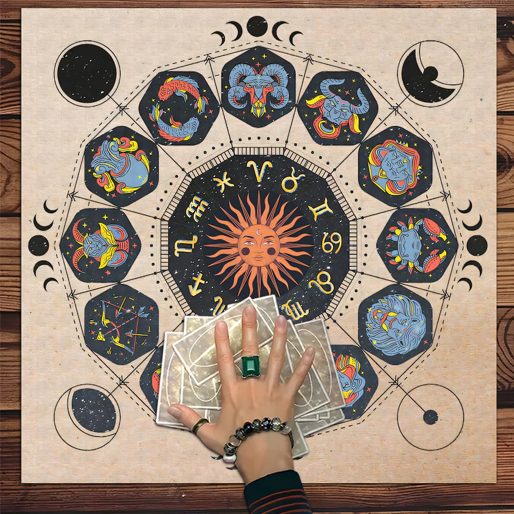Constellations Tarot Card Tablecloth Art Design Witchcraft Astrology Polyester Tarot Mat Cloth Divination Cloth Card Pad
Constellations Tarot Card Tablecloth Art Design Witchcraft Astrology Polyester Tarot Mat Cloth Divination Cloth Card Pad