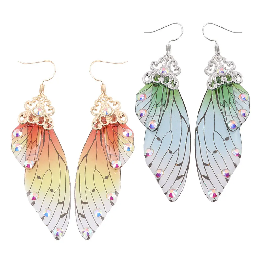 Butterfly Wing Drop Dangle Crystal Rhinestone Long Teardrop Earrings For Women Party Wedding Halloween
Butterfly Wing Drop Dangle Crystal Rhinestone Long Teardrop Earrings For Women Party Wedding Halloween