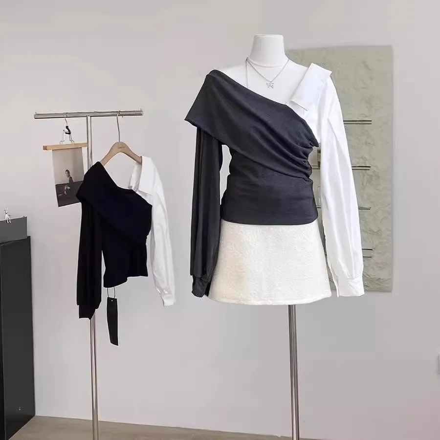 Корейский Sle Color Blo oulder Bared Long Sve irt Женский модный весенне-осенний новый Sle Маленький размер Young Lookin...
Корейский Sle Color Blo oulder Bared Long Sve irt Женский модный весенне-осенний новый Sle Маленький размер Young Lookin...