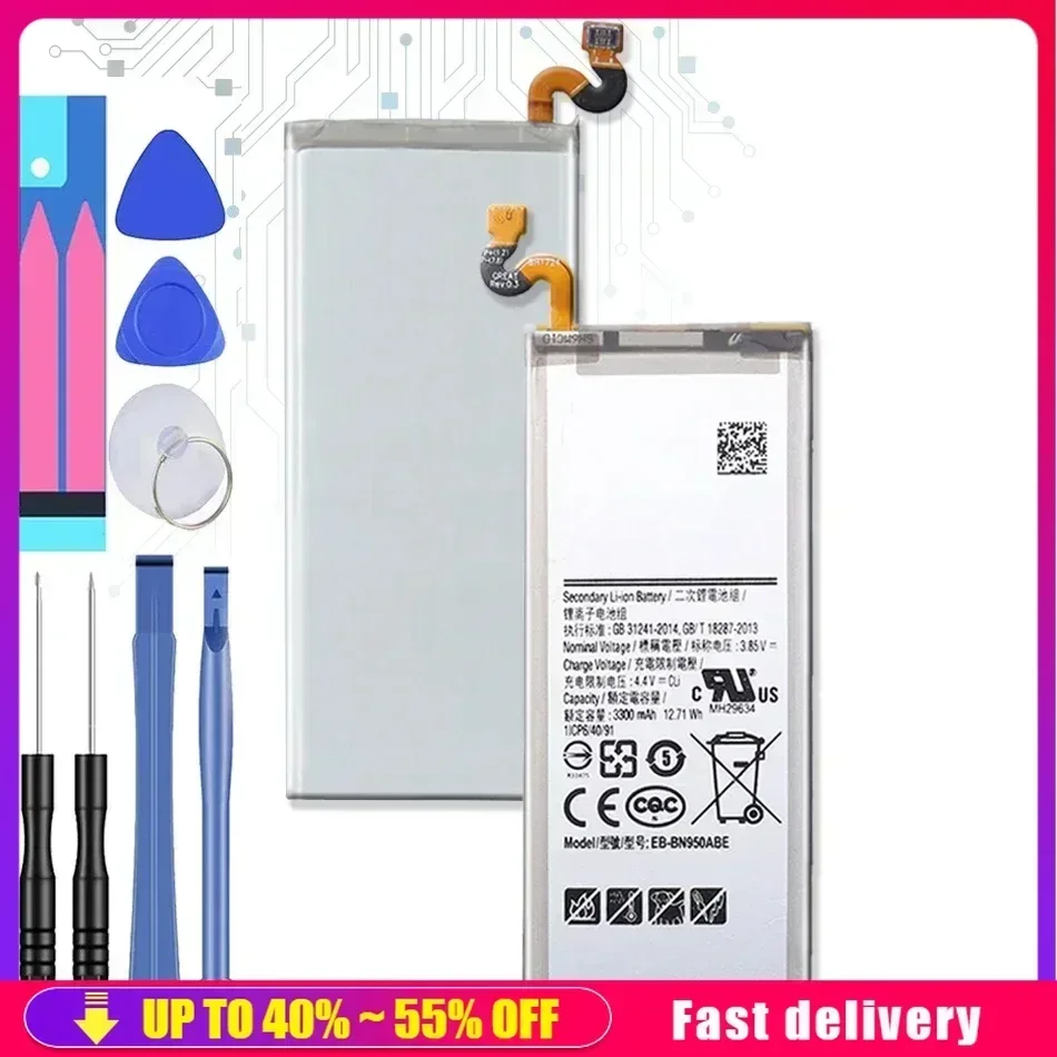 Аккумулятор EB-BN950ABE 3300 мАч для Samsung Galaxy Note 8 Note8 N950 SM-N950F N950FD N950U/U1 N950W N950N N9500 Аккумулятор + бесплатный инструмент
Аккумулятор EB-BN950ABE 3300 мАч для Samsung Galaxy Note 8 Note8 N950 SM-N950F N950FD N950U/U1 N950W N950N N9500 Аккумулятор + бесплатный инструмент