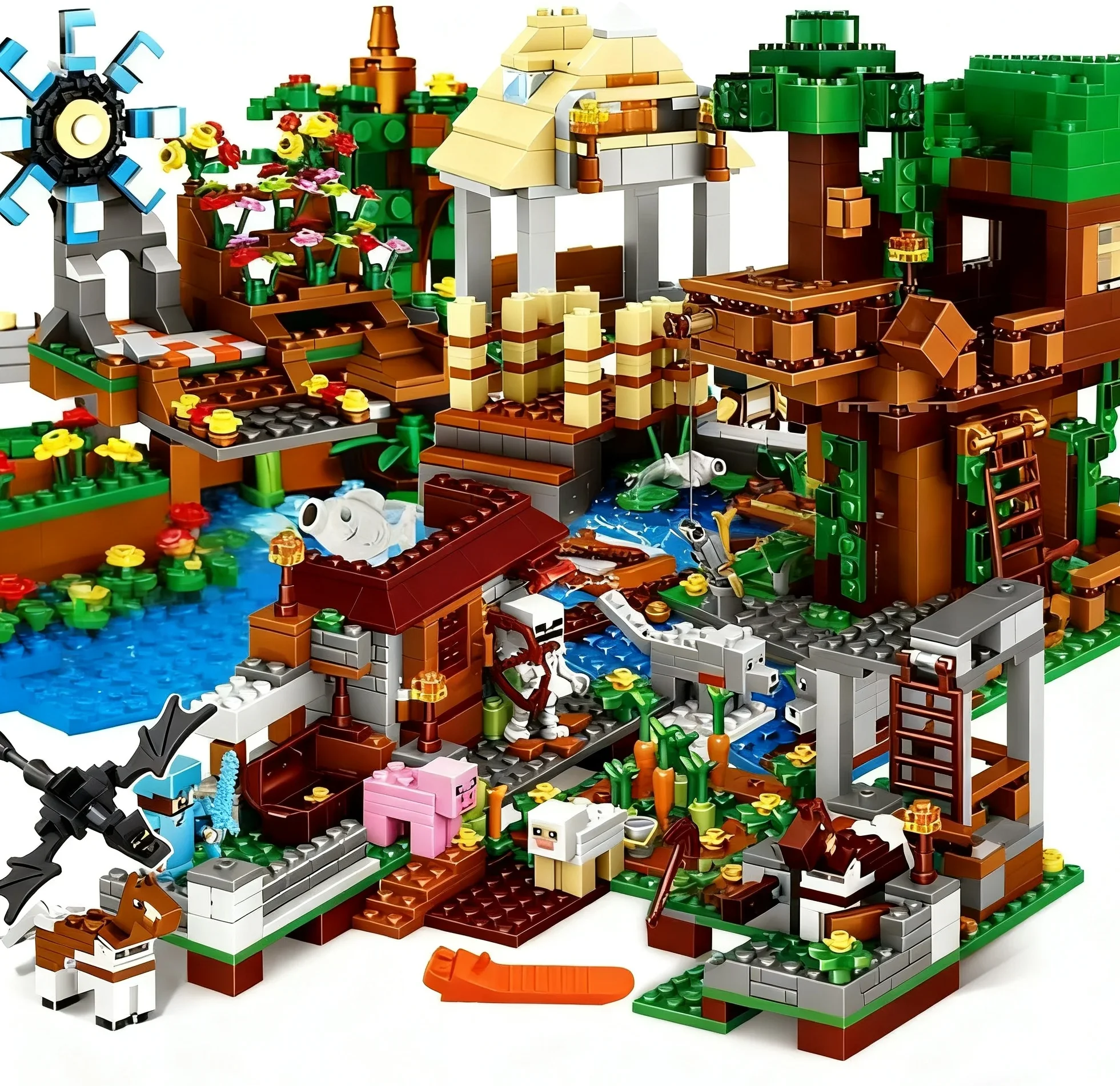 Mine World、Tree House、Windmill Farm、Village、Animal Figures、Waterfall River、MOC Building Blocks、Small Particle Bricks、Kids Gift
Mine World、Tree House、Windmill Farm、Village、Animal Figures、Waterfall River、MOC Building Blocks、Small Particle Bricks、Kids Gift