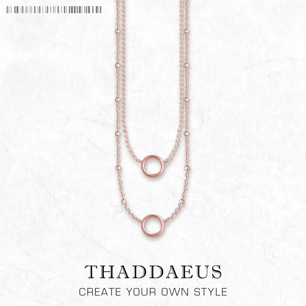 Charm Necklace Rose Color Double Chain Brand New Fashion Jewelry Europe 925 Sterling Silver Gift For Women
Charm Necklace Rose Color Double Chain Brand New Fashion Jewelry Europe 925 Sterling Silver Gift For Women