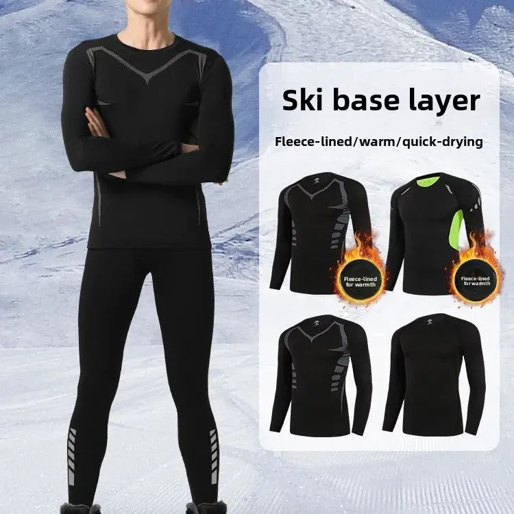 Men's Winter Thermal Base Layer Set - Quick - Dry, Tight - Fitting for Skiing, Fitness, Running & Outdoor Activities
Men's Winter Thermal Base Layer Set - Quick - Dry, Tight - Fitting for Skiing, Fitness, Running & Outdoor Activities