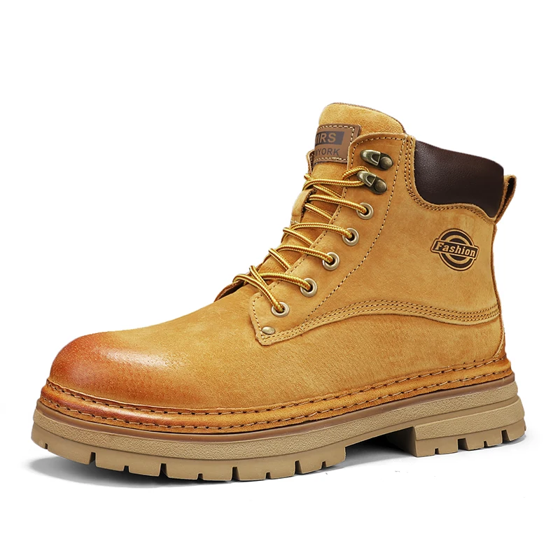 Big Yellow Boots Men's Short Boots Autumn and Winter Couple Style Genuine Leather Thick-Soled High-Top Work Boots British Style
Big Yellow Boots Men's Short Boots Autumn and Winter Couple Style Genuine Leather Thick-Soled High-Top Work Boots British Style