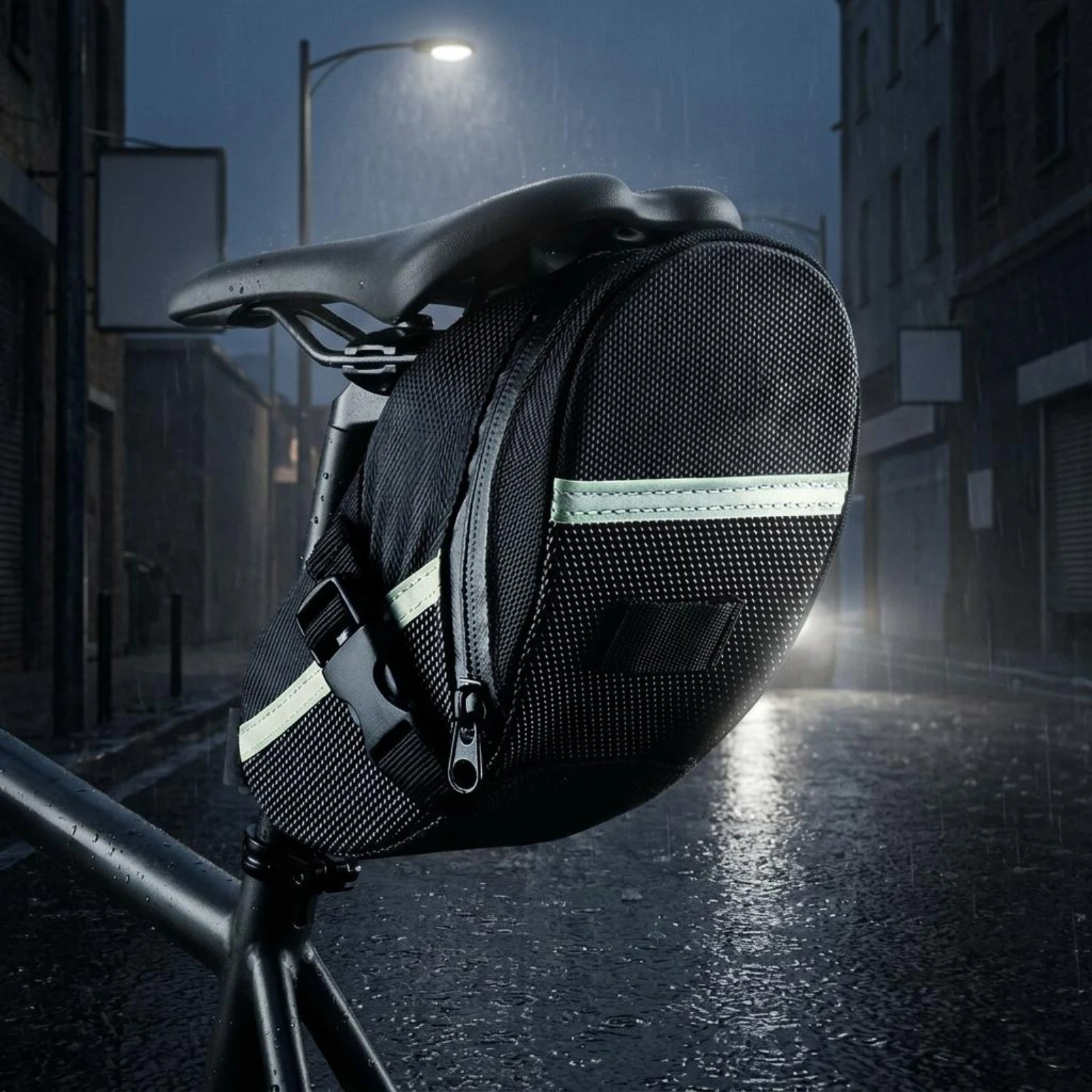 Hard-Shell Cycle Saddle Bag Strap-Mounted Reflective Cycle Saddle Bag Zippered
Hard-Shell Cycle Saddle Bag Strap-Mounted Reflective Cycle Saddle Bag Zippered