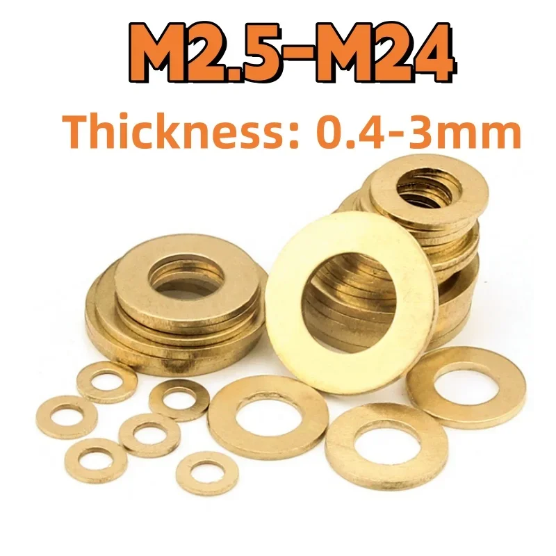 Brass Washer M2.5 M3 M4 M5 M6 M8 M10 M12 M14 M16 M22 M24 Flat Ring Gasket Spacer Washers Seal Spacer Fastener Hardware
Brass Washer M2.5 M3 M4 M5 M6 M8 M10 M12 M14 M16 M22 M24 Flat Ring Gasket Spacer Washers Seal Spacer Fastener Hardware