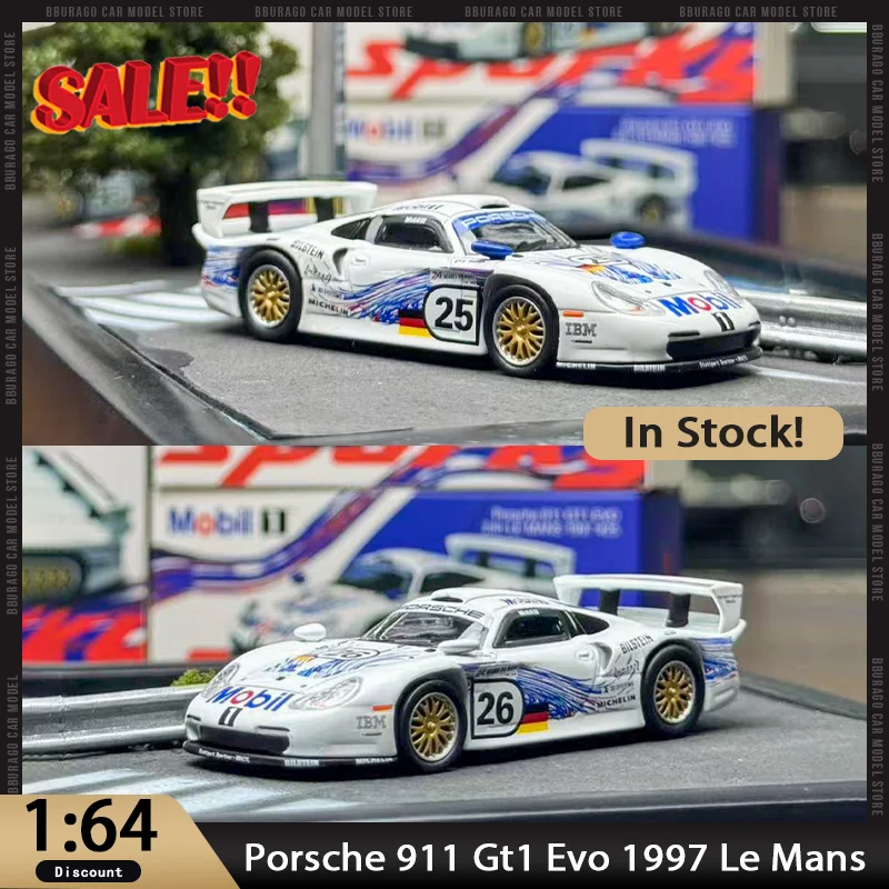 New In Stock Tiny Sparky 1:64 Porsche 911 Gt1 Evo 1997 Le Mans Double Kit Alloy Car Miniature Diecast Ornament Custom Toy
New In Stock Tiny Sparky 1:64 Porsche 911 Gt1 Evo 1997 Le Mans Double Kit Alloy Car Miniature Diecast Ornament Custom Toy