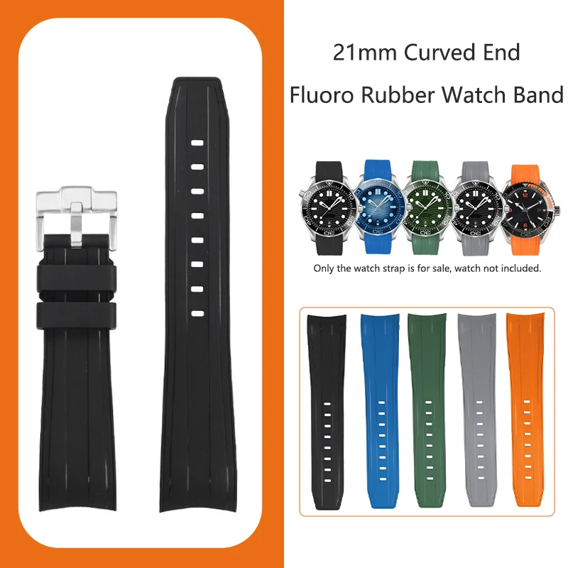 21mm Curved end Fluororubber Watch Strap For OMEGA Seamaster 300 600 Speedmaster Dark Side of the Moon 44mm Men Replacement Band
21mm Curved end Fluororubber Watch Strap For OMEGA Seamaster 300 600 Speedmaster Dark Side of the Moon 44mm Men Replacement Band