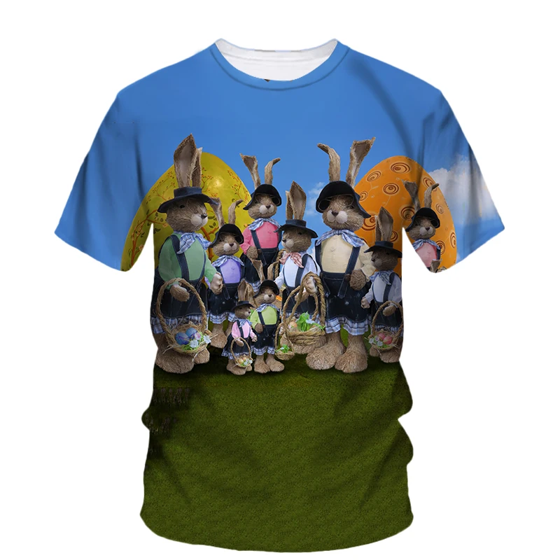 New Fashion Rabbit Easter Eggs graphic t shirts For Unisex Summer Trend Casual Personality Originality Printed Short Sleeve Tees
New Fashion Rabbit Easter Eggs graphic t shirts For Unisex Summer Trend Casual Personality Originality Printed Short Sleeve Tees