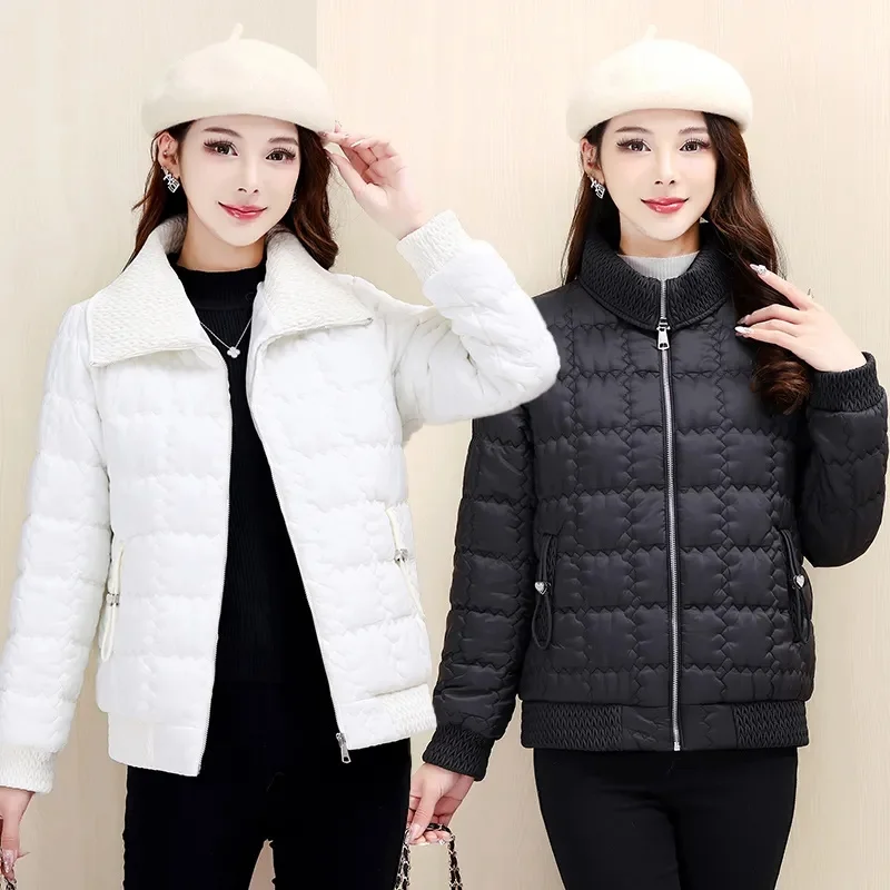 Down Jacket Women Parkas Temperament Short High Quality 2024Autumn Winter New Warm Cotton Padded Coat Fashion Outwear Ladies Top
Down Jacket Women Parkas Temperament Short High Quality 2024Autumn Winter New Warm Cotton Padded Coat Fashion Outwear Ladies Top