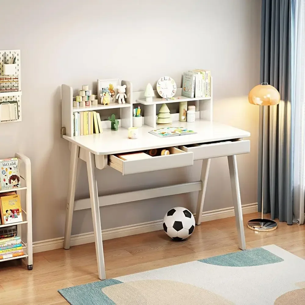 Children's Study Desk with Bookshelf and Drawers, Suitable for Ages 3+, White
Children's Study Desk with Bookshelf and Drawers, Suitable for Ages 3+, White