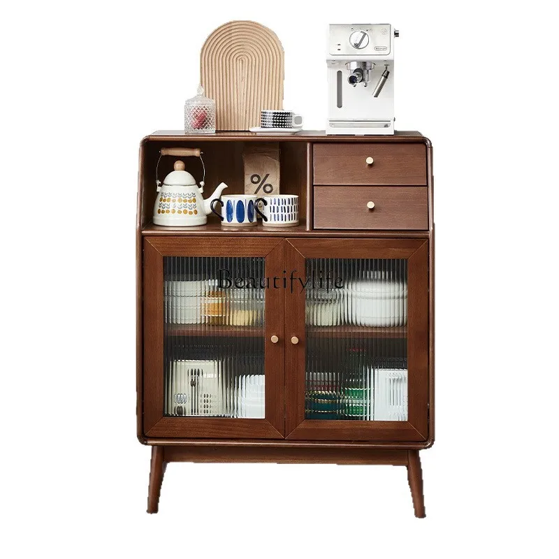 Solid wood dining side cabinet household living room wall storage wine cabinet light luxury
Solid wood dining side cabinet household living room wall storage wine cabinet light luxury