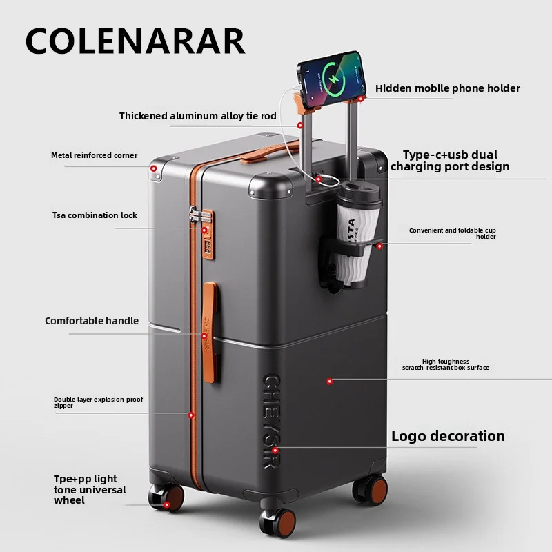 COLENARA 20"24"26"29Inch Men's Suitcase PC Boarding Box Large-capacity Trolley Case Password Box Women's Rolling Luggage
COLENARA 20"24"26"29Inch Men's Suitcase PC Boarding Box Large-capacity Trolley Case Password Box Women's Rolling Luggage