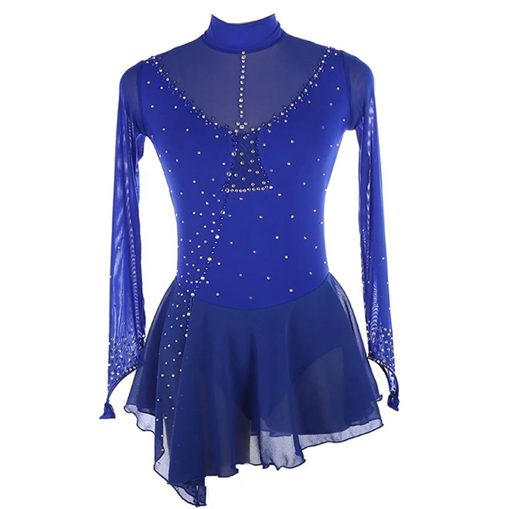LIUHUO Ice Figure Skating Dress children and girls skating performance training clothes royal blue diamond decorated mesh skirt
LIUHUO Ice Figure Skating Dress children and girls skating performance training clothes royal blue diamond decorated mesh skirt