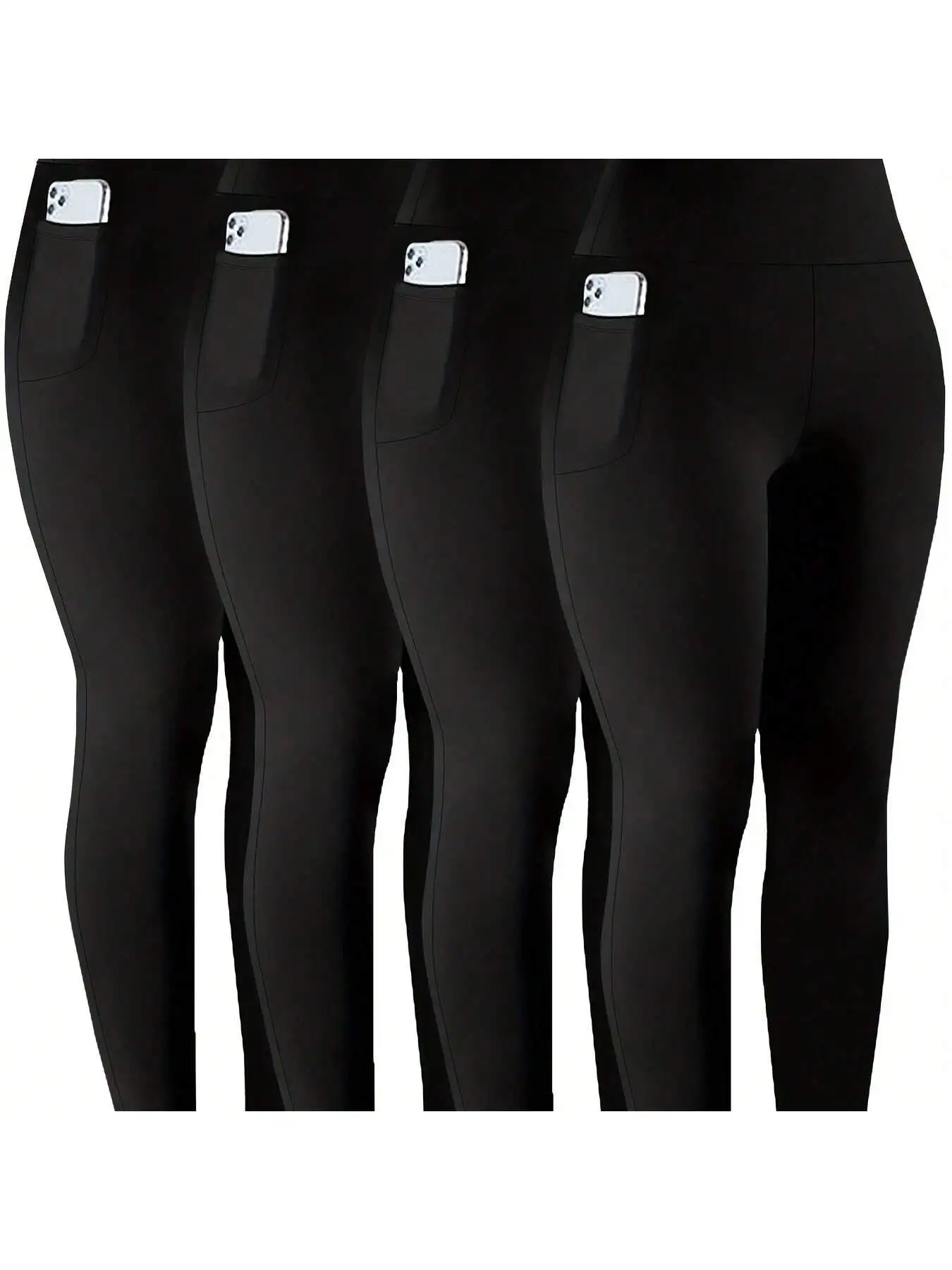 4 Pack Women High Waisted Tummy Control Leggings With Pockets
4 Pack Women High Waisted Tummy Control Leggings With Pockets