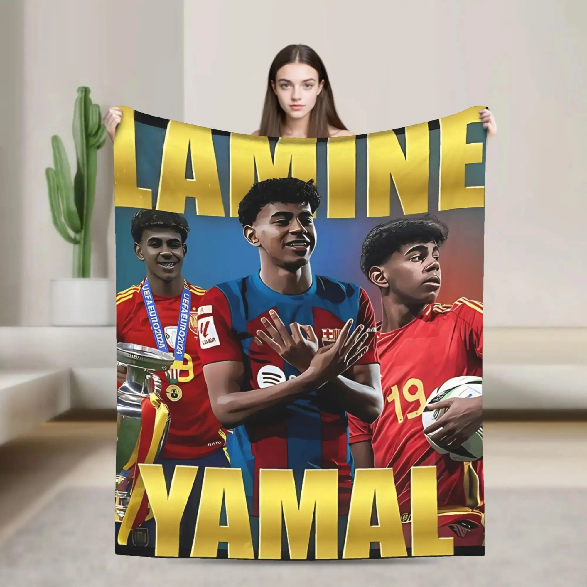 Lamine YYamal Flannel Throw Blanket for Travel Home Decor Super Warm Customized Quality Bedspread Gift Idea
Lamine YYamal Flannel Throw Blanket for Travel Home Decor Super Warm Customized Quality Bedspread Gift Idea