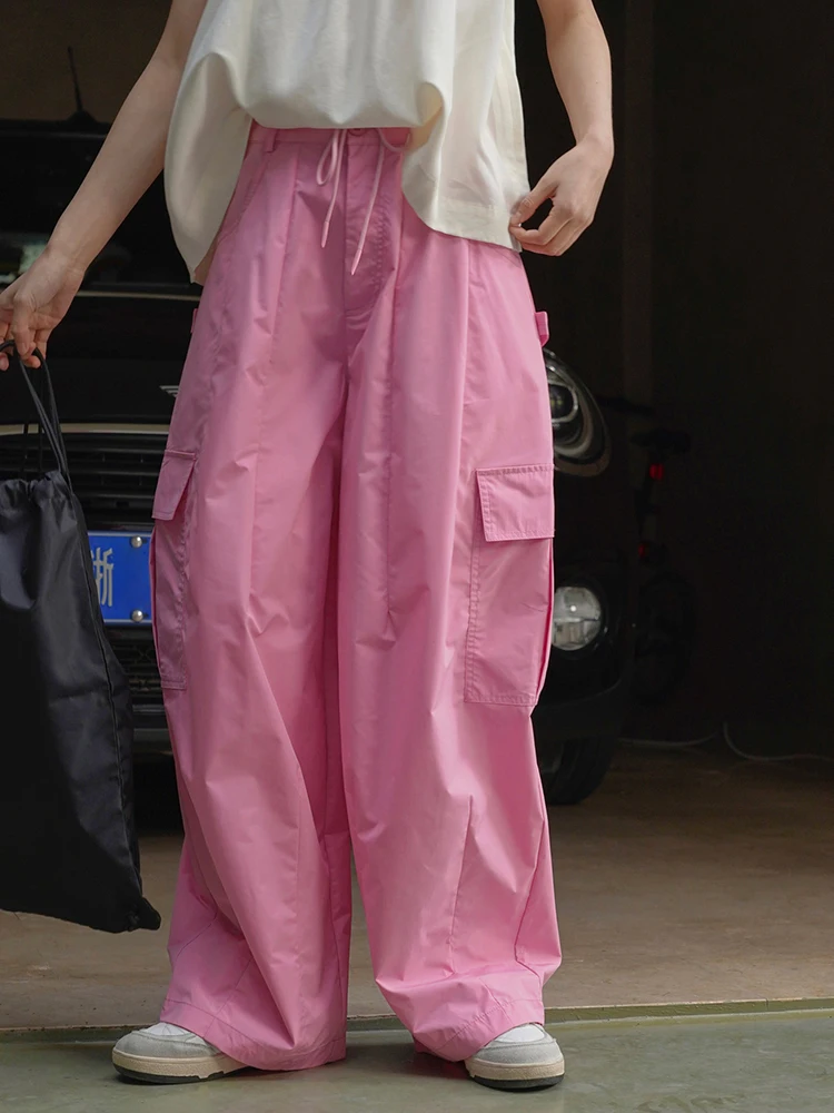 High Waist pink Color Pocket Drawtstring Long Vintage Cargo Pants New Trousers Women Fashion Spring Autumn
High Waist pink Color Pocket Drawtstring Long Vintage Cargo Pants New Trousers Women Fashion Spring Autumn