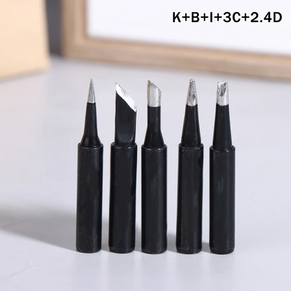 5Pcs/set 900M T I 900M T IS 900M T K Soldering Iron Tips Set Pure Copper Black Lead Free Welding Station Replace Repair Tools
5Pcs/set 900M T I 900M T IS 900M T K Soldering Iron Tips Set Pure Copper Black Lead Free Welding Station Replace Repair Tools