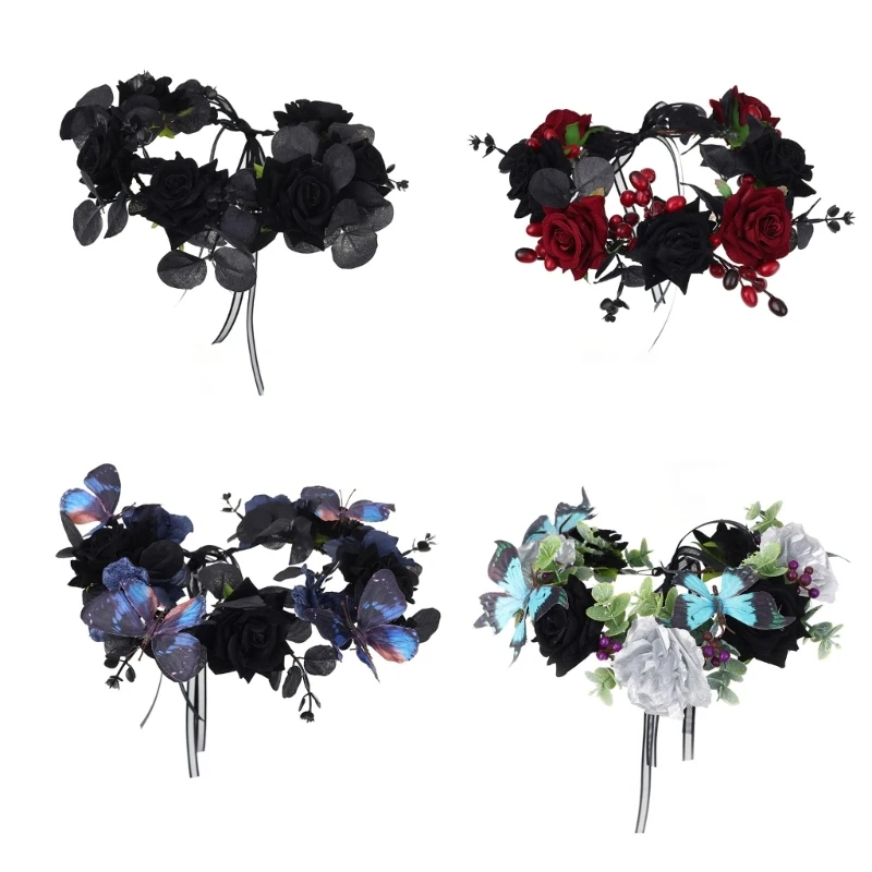 HX6F Flower Crowns Headband Butterfly Florals Headpiece Day Of the Deads Headpiece
HX6F Flower Crowns Headband Butterfly Florals Headpiece Day Of the Deads Headpiece