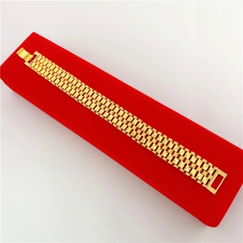 Powerful Simplicity! 24K AU999 Gold Masculine Link Bracelet - Polished Square Links, Sturdy Design for Daily Edge
Powerful Simplicity! 24K AU999 Gold Masculine Link Bracelet - Polished Square Links, Sturdy Design for Daily Edge