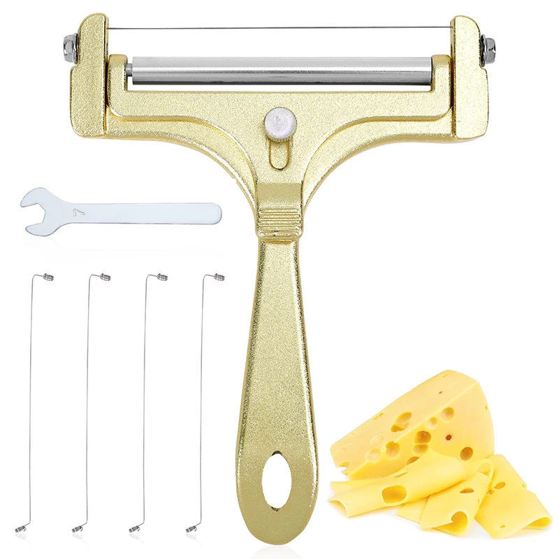 Cheese Slicer & Cheese Cutter - Adjustable Stainless Steel Wire Cheese Cutter With 4 Extra Wires
Cheese Slicer & Cheese Cutter - Adjustable Stainless Steel Wire Cheese Cutter With 4 Extra Wires