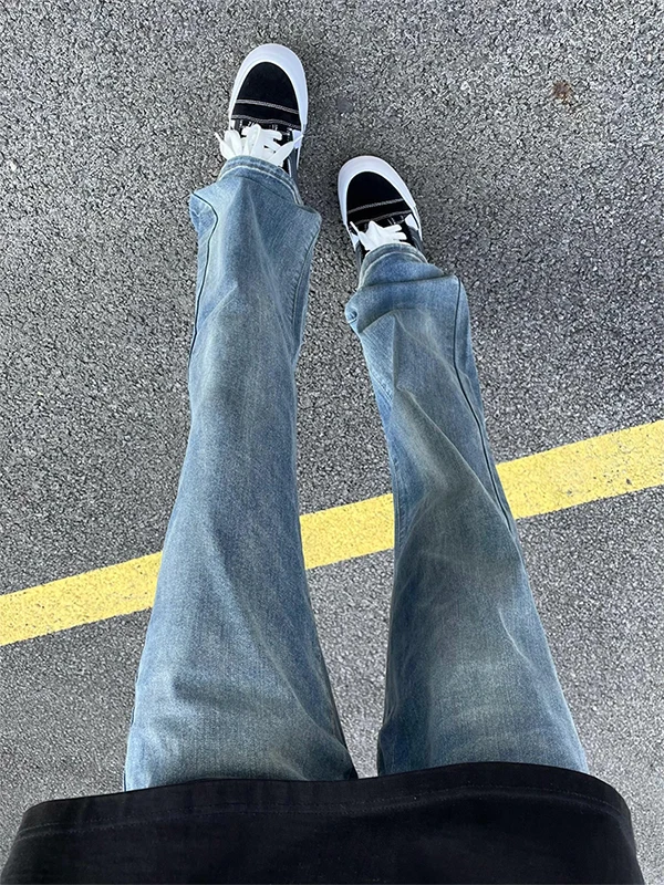 Light Blue Slim Fit Micro Flare Jeans Men's Autumn Winter Fce Lined American High Street Straight Leg Pants
Light Blue Slim Fit Micro Flare Jeans Men's Autumn Winter Fce Lined American High Street Straight Leg Pants