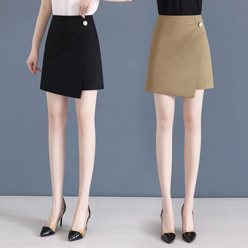 Irregular skirt WOMEN'S summer thin suit skirt high waist slim-fit skirt a-line style one-step skirt
Irregular skirt WOMEN'S summer thin suit skirt high waist slim-fit skirt a-line style one-step skirt