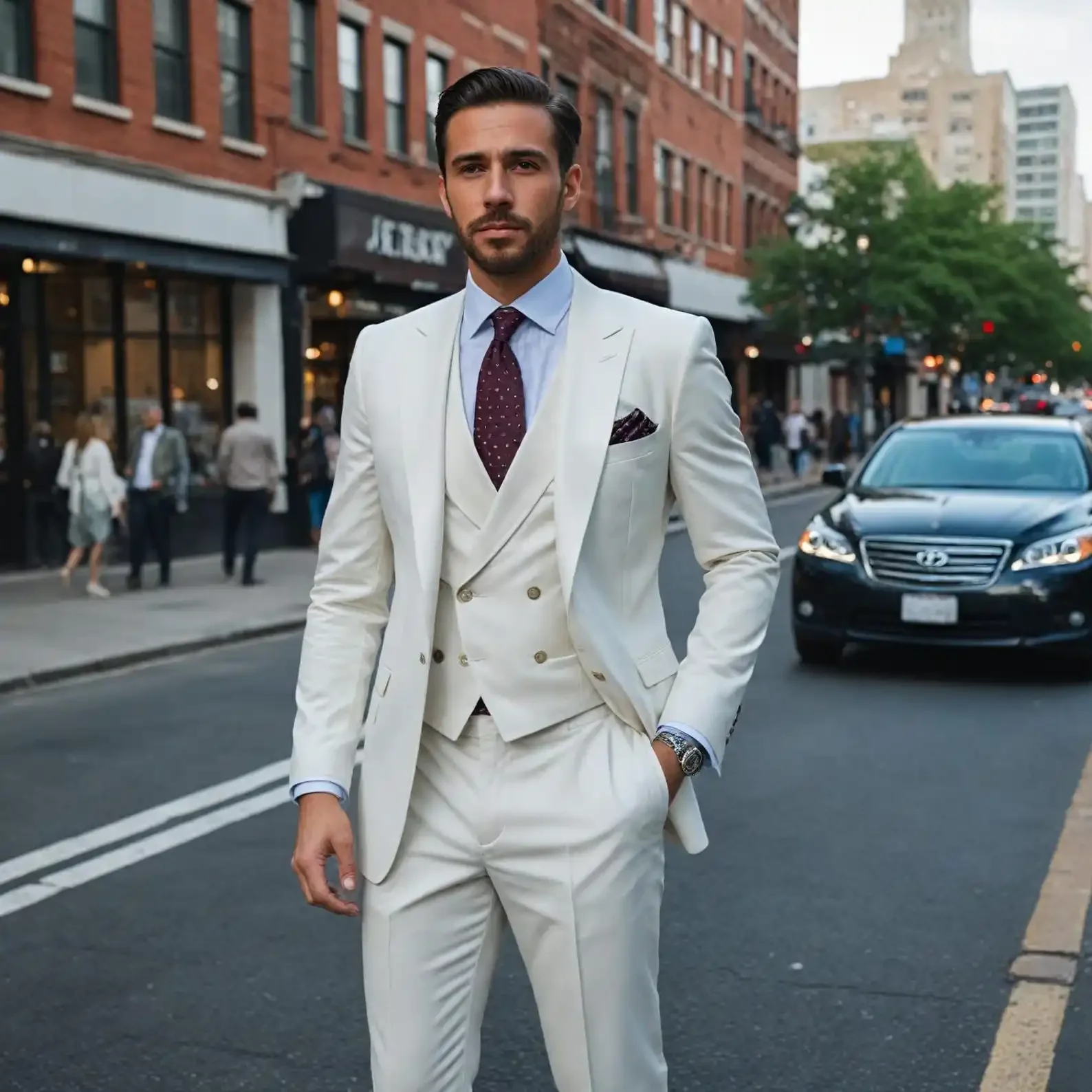2025 Men's Suit Elegant Slim Fit Set Suit 3PCS Charming Notched Lapel Men Office Men For Business Wedding Suit Customized
2025 Men's Suit Elegant Slim Fit Set Suit 3PCS Charming Notched Lapel Men Office Men For Business Wedding Suit Customized
