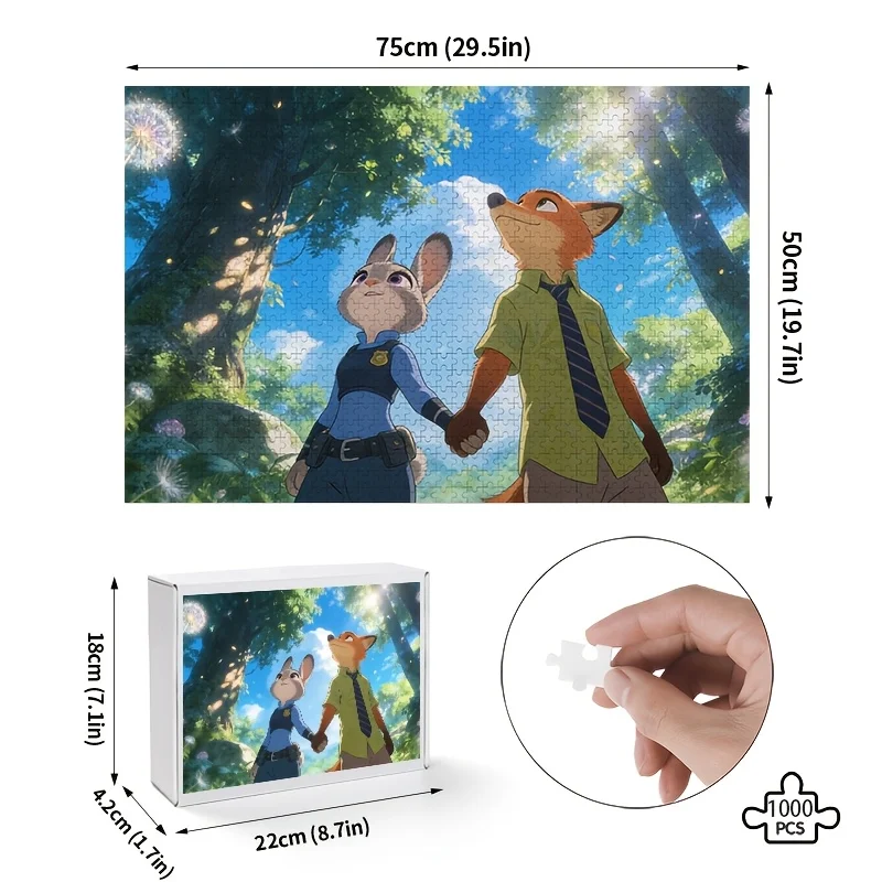 1000pcs Disney Zootopia Judy Hopps and Nick Wilde Poster Puzzle | Art Deco and Classic Style, Cartoon Pattern, Suitable for Cl
1000pcs Disney Zootopia Judy Hopps and Nick Wilde Poster Puzzle | Art Deco and Classic Style, Cartoon Pattern, Suitable for Cl